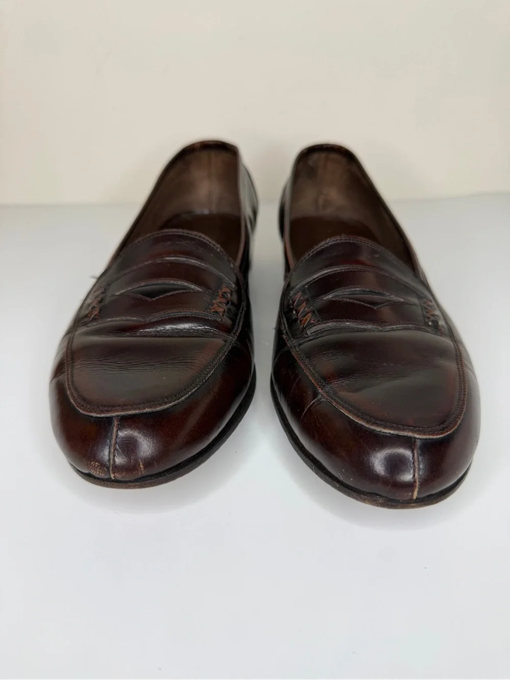 Bally Penny Loafers Dress Shoes Men’s Size 9M Brown Leather Made In Italy